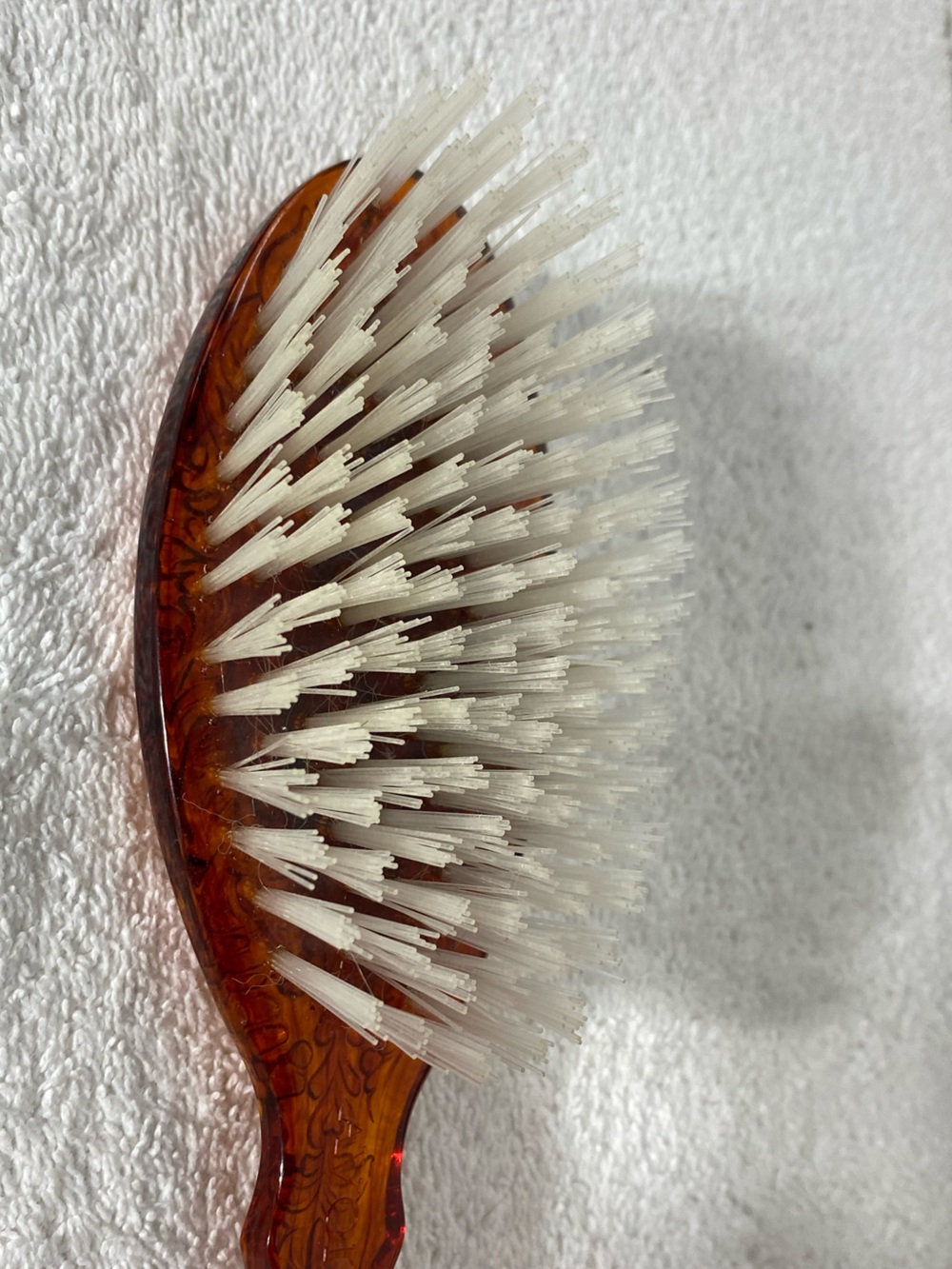 Vintage Avon Cameo Hairbrush W Faux Tortoise Shell Amber Tone Handle Grannycore - Picture 8 of 13